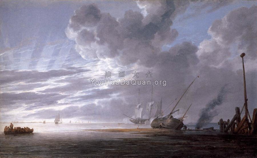 Seascape in the Morning - 西蒙·德·维里格尔